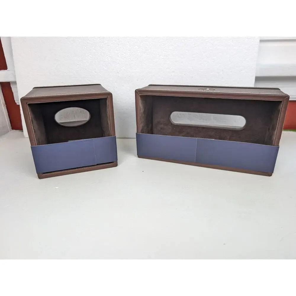 Brooks Brothers Sheep Tissue Box Holder Leather Old Money Equestrian Preppy NWT